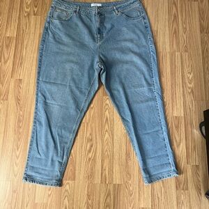 Topshop Light Blue Straight Leg Jeans
